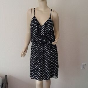 No Boundaries Black and White Polka Dot Midi Dress